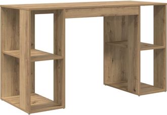 vidaXL Vidaxl - Desk with Storage with Shelf Artisan oak 130 x 50.5 x 75 cm