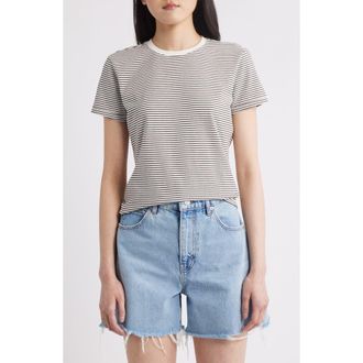 Frame Denim The Striped T-Shirt in Cream Multi at Nordstrom Rack, Size X-Small