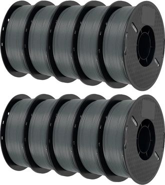 OEM Filamento Para Impresora 3d, 10 Kg, 1,75 Mm De Di&aacute;metro, 10 Kg De Petg De Colores Surtidos, 10 Kg De Pla Gris