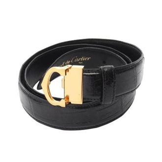 Cartier Vintage Belts, unisex, Black, ONE SIZE, Pre-owned Leather Belt