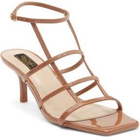 Rachel Roy Eleanor Cage Sandal in Tan Patent at Nordstrom Rack, Size 7.5
