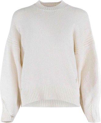 SOLOTRE Sweater Off White Wool And Cashmere Blend