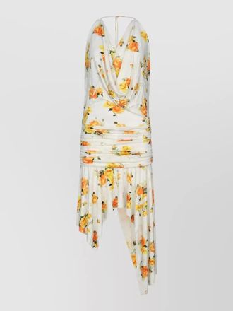 Acne Studios halter neck dress asymmetric hem floral