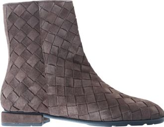 Pons Quintana Tronchetto in camoscio intrecciato - Shoes - Mujer - Marr&oacute;n - 38 EU