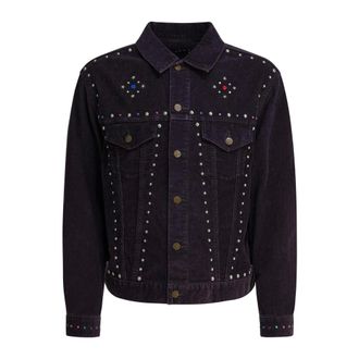 Needles Giacca di Jeans Borchiata - - Jackets - Uomo - Viola - L