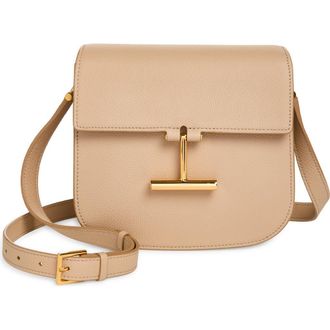 Tom Ford Mini Tara Grained Leather Crossbody Bag in Jaa Light Beige at Nordstrom
