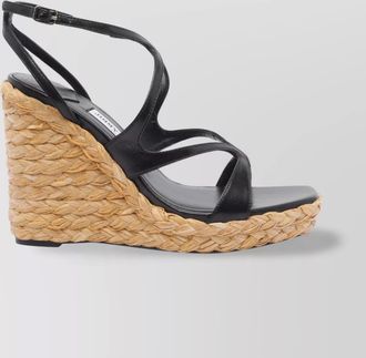 Jimmy Choo London leather wedge sandals