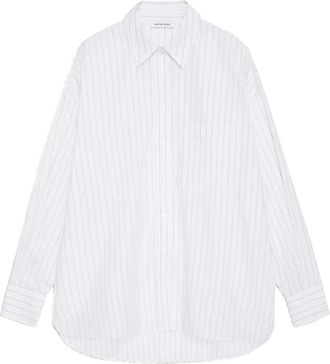 Anine Bing Chrissy Shirt - Dames - Overhemden - Wit - S - Katoen - Overhemden
