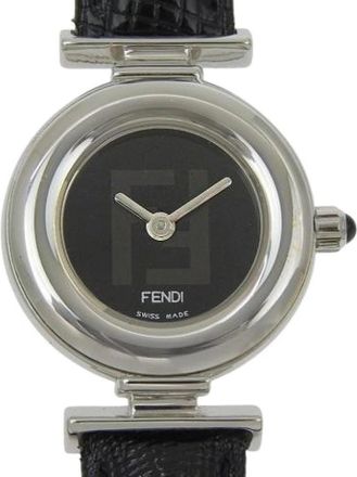 Fendi Pre-owned 320L Polshorloge - Dames - Vintage Horloges - Zwart - ONE Size - Leer - Vintage