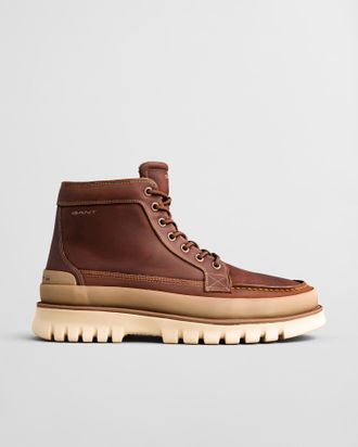 GANT Men Nebrada Mid Leather Boots (41) COGNAC