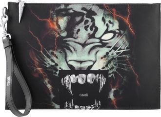 Roberto Cavalli Black Zip Pouch