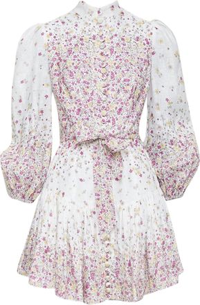 Zimmermann micro flower print linen mini dress