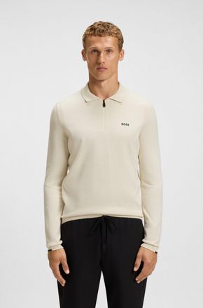 Boss Green by Hugo Boss Strickpullover BOSS GREEN KN Ever-X PL, Herren, Gr. L, open wei&szlig;131, Strick, Obermaterial: 100% Baumwolle, unifarben, regular fit normal, Rundhals, B&uuml;