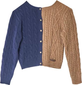 Moschino Cardigan Inverso - Dames - Vesten - Veelkleurig - M - Wol - Truien & Vesten