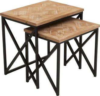 Premier Housewares Kickford Side Tables Set Of Two - Premier Housewares