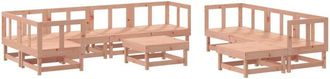 vidaXL 10 Piece Garden Lounge Set Solid Wood Douglas vidaXL