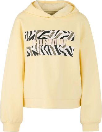 Marc Cain Sweatshirt met dierenprint - Dames - Hoodies - Geel - L - Katoen - Hoodies & sweatvesten