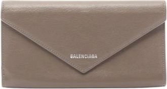 Balenciaga Pre-owned Vintage leren portemonnee - Dames - Vintage Accessoires - Grijs - ONE Size - Leer - Vintage