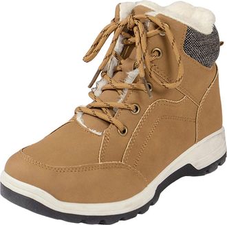 Generic Womens Leather Ankle Boots with Velvet Low Heel Design for All Day Comfort and Versatile Wear (Brown, 5.5)