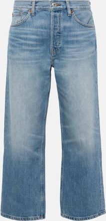 Re/Done Loose mid-rise cropped straight jeans