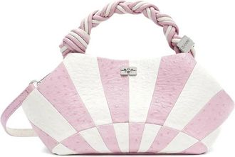 Ganni Gevlochten Handtas met Handvat - Dames - Handtassen - Roze - ONE Size - Leer - Tassen