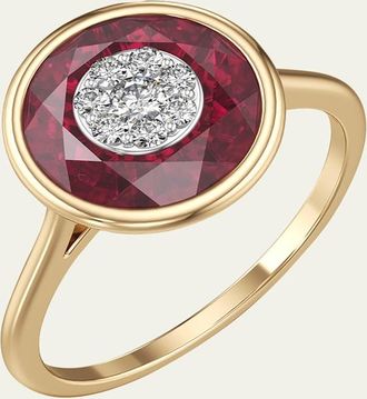 Bhansali 18K Fusion Stone and Brilliant Diamond Ring, Size 6.5