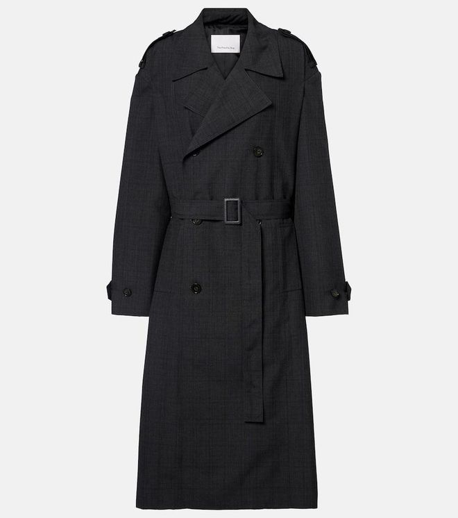 Bleecker plaid trench coat