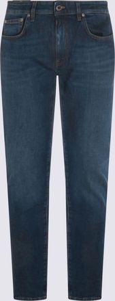 Pantaloni Torino Blue Cotton Jeans