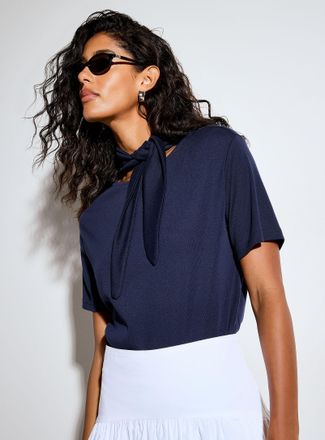 Icone Womens Scarf collar T-shirt