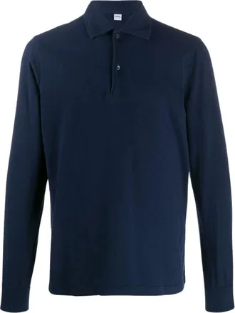 Aspesi Luigi Long Sleeve Polo - Heren - Polos - Blauw - S - Wol - Tops