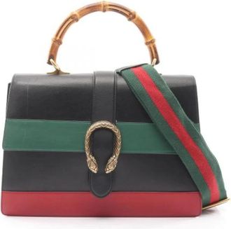 Gucci Pre-owned Handbags, female, Multicolor, Size: ONE SIZE Pre-owned Vintage Leather Handbag