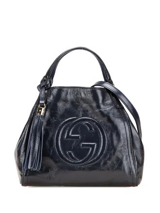 Gucci 2000-2015 kleine gelakte Soho tas - Blauw