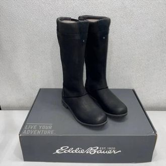 Eddie Bauer Womens Trace Leather Booties In Black