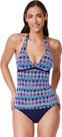 Gottex Retro Riviera Halter Netted Crochet Tankini Top