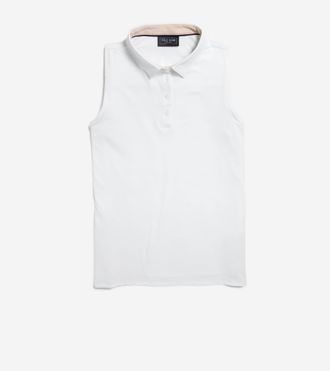 Cole Haan Womens Spin Sleeveless Shirt - White Size Medium