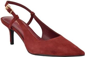Tommy Hilfiger Cerizza Slingback Pointed Toe Pump in Medium Red at Nordstrom, Size 8.5