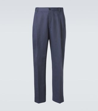 Brioni Linen and cotton straight pants