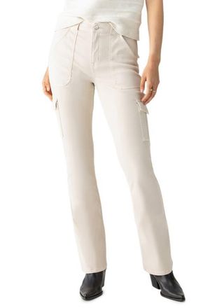 Sanctuary Hayden Sculpted Cotton Blend Bootcut Cargo Pants in Toasted Almond at Nordstrom, Size 26