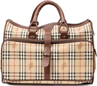Burberry Borsone a quadri - Marrone