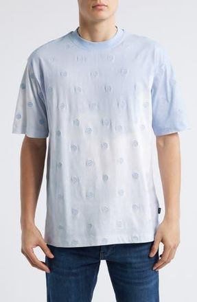 BOSS Tames Logo Embroidered T-Shirt in Light Blue at Nordstrom Rack, Size X-Large