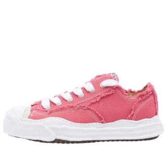 Miharayasuhiro Hank Og Sole Canvas Low-Top Frayed Pink A14FW714-PINK