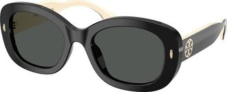 Tory Burch TY7226U 198887 Womens Sunglasses Black Size 52