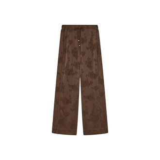Ganni Wide Trousers, female, Brown, Size: XS Wide Trousers