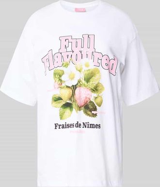 Jack & Jones Loose Fit T-Shirt mit Motiv-Print Modell MILLOW in Weiss, Gr&ouml;&szlig;e XL