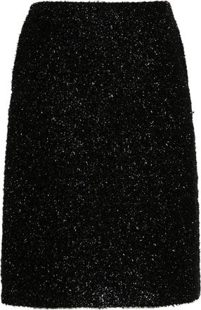 The Row Black Corinna Skirt - Womens - Silk/Metallic Fibre/Nylon