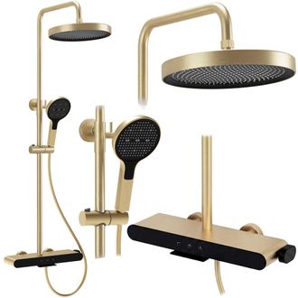 Rea Conjunto De Ducha Rea Farel Brush Gold