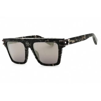 Philipp Plein Unisex Brown Rectangular Sunglasses SPP108V