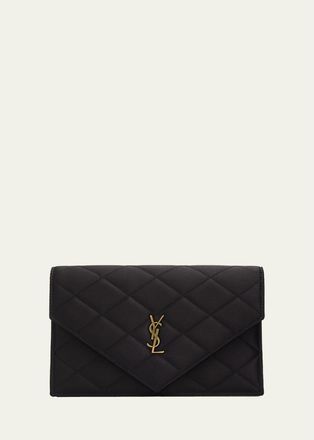 Saint Laurent YSL Small Quilted Wallet on Chain