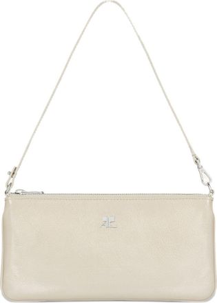 Courr&egrave;ges Rectangular Handbag with Minimalist Design and Detachable Strap