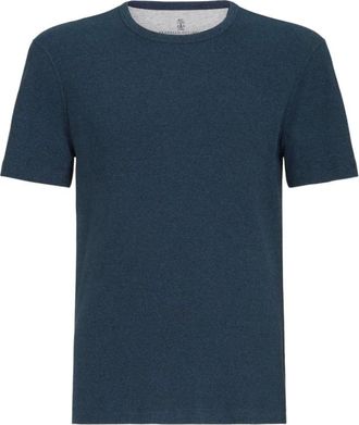 Brunello Cucinelli Hombre, Camisetas, Azul, Talla: 2XL